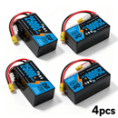 DXF 6S 22.2V 25000mAh 10C Soft Case LiPo Battery with 8AWG Wire for Toy Cars, Boats, UAVs & Drones (1-6 Pack)