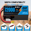 (CN)DXF 12S Lipo Battery 46.2V 15C 72000mAh Soft Case Battery  for Drone UAV FPV Car Truck Tank RC Semi solidstate Battery Racing Hobby