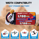 DXF 1700mAh 3S 60C 11.4V Lipo Battery Pack for FPV LiPo Battery