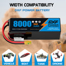 DXF LiPo Battery 6S 22.2V 8000mAh 100C Graphene Softcase Gold with EC5 / T / TRX / XT60 / XT90 / XT150 / Q8s Plug for RC 1/8 1/10 Buggy Truck Car Off-Road Drone