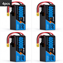 DXF 6S 23.1V 40000mAh 15C Soft Case LiPo Battery with 8AWG Wire for Toy Cars, Boats, UAVs & Drones (1-6 Pack)