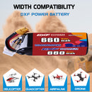DXF 660mAh 6S 90C 22.8V Lipo Battery Pack for FPV LiPo Battery
