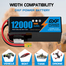 DXF LiPo Battery 6S 22.2V 12000mAh 100C Graphene Softcase Blue with EC5 / T / TRX / XT60 / XT90 / XT150 / Q8s Plug for RC 1/8 1/10 Buggy Truck Car Off-Road Drone