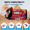 DXF 1100mAh 4S 120C 15.2V Lipo Battery Pack for FPV LiPo Battery