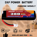 DXF LiPo Battery 1S HV 3.8V 380mAh 60C with PH2.0 / JST / XT30 / SM / XT60 / EC5 / XT90 for FPV Drone Whoop Micro Racing