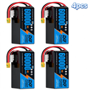 DXF SEMI-SOLID 12S 44.4V 60000mAh 10C Soft Case LiPo Battery with 8AWG Wire for Toy Cars, Boats, UAVs & Drones (1-6 Pack)