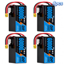 DXF SEMI-SOLID 14S 51.8V 60000mAh 10C Soft Case LiPo Battery with 8AWG Wire for Toy Cars, Boats, UAVs & Drones (1-6 Pack)