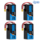 DXF 6S 22.2V 10000mAh 15C Soft Case LiPo Battery with 8AWG Wire for Toy Cars, Boats, UAVs & Drones (1-6 Pack)
