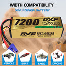 DXF LiPo Battery 3S 11.1V 7200mAh 140C Graphene Softcase Gold with EC5 / T / TRX / XT60 / XT90 / XT150 / Q8s Plug for RC 1/8 1/10 Buggy Truck Car Off-Road Drone