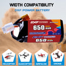 DXF LiPo Battery 4S 14.8V 650mAh 80C with PH2.0 / JST / XT30 / SM / XT60 / EC5 / XT90 for FPV Drone Whoop Micro Racing