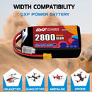 DXF 2800mAh 3S 100C 11.1V Lipo Battery Pack for FPV LiPo Battery