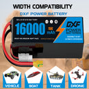 (CN)DXF 6S Lipo Battery 22.2V 15C 16000mAh Soft Case Battery  for Drone UAV FPV Car Truck Tank RC Buggy Truggy Racing Hobby
