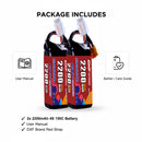 DXF 4S 14.8V 2200mAh 150C Softcase LiPo Battery with XT60 for RC Cars, Boats, Trucks (1-6 Pack Available)