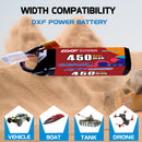 DXF LiPo Battery 4S 14.8V 450mAh 80C with PH2.0 / JST / XT30 / SM / XT60 / EC5 / XT90 for FPV Drone Whoop Micro Racing
