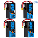 DXF SEMI-SOLID 12S 46.2V 28000mAh 15C Soft Case LiPo Battery with 8AWG Wire for Toy Cars, Boats, UAVs & Drones (1-6 Pack)