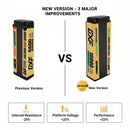 DXF LiPo Battery 2S2P HV 7.6V 10000mAh 150C Graphene NGP Plus Gold Version with 5mm Bullet / EC5 / T / TRX / XT60 / XT90 / XT150 / Q8s Plug for RC 1/10 1/8 1/5 Scale Car Racing