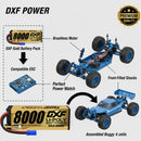 DXF 3S 11.4V 8000mAh 140C Graphene Hardcase LiPo Battery with EC5 Plug for 1/8 1/10 RC Cars, Trucks, Buggies (1-6 Pack Available)