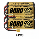 DXF Gold Version 3S HV 11.4V 8000mAh 140C Graphene Hardcase LiPo Battery with XT90 & 10AWG Wire (1-6 Pack)