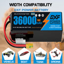 (CN)DXF 12S Lipo Battery 44.4V 10C 36000mAh Soft Case Battery  for Drone UAV FPV Car Truck Tank RC Semi solidstate Battery Racing Hobby