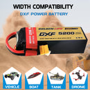 DXF 리포 배터리 4S 15.2V 9200MAH 130C 골드시리즈 그래핀 리포 하드케이스 (EC5 및 XT90 플러그 포함) Rc 1/8 1/10 버기 트럭 자동차 오프로드 드론용