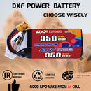 DXF 350mAh 6S 60C 22.2V Lipo Battery Pack for FPV LiPo Battery