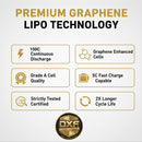 DXF LiPo Battery 2S 7.4V 4400mAh 140C Graphene Gold NGP Plus Version with 5mm Bullet Connector for RC 1/10 Touring Car Racing