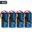 DXF SEMI-SOLID 12S 46.2V 80000mAh 15C Soft Case LiPo Battery with 8AWG Wire for Toy Cars, Boats, UAVs & Drones (1-6 Pack)
