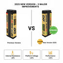 DXF EFRA Certificate 5mm 2S 6600mAh 7.6V 150C GOLDEN-NGP HV LiPo Battery Hardcase with Deans/T 5mm - 1-6 Packs Available for 1:8 RC Cars, Multirotors, Helicopters & Boats