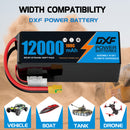 DXF LiPo Battery 6S HV 22.8V 12000mAh 100C Graphene Softcase Blue with EC5 / T / TRX / XT60 / XT90 / XT150 / Q8s Plug for RC 1/8 1/10 Buggy Truck Car Off-Road Drone
