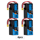 DXF SEMI-SOLID 12S 44.4V 15000mAh 10C Soft Case LiPo Battery with 8AWG Wire for UAVs & Drones (1-6 Pack)