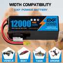 (CN)DXF 6S Lipo Battery 22.2V 100C 12000mAh Soft Case Battery  for Drone UAV FPV Car Truck Tank RC Buggy Truggy Racing Hobby