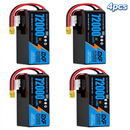 DXF 6S 22.2V 72000mAh 5C Soft Case LiPo Battery with 8AWG Wire for Toy Cars, Boats, UAVs & Drones (1-6 Pack)
