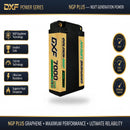 DXF LiPo Battery 2S2P HV 7.6V 7000mAh 140C Graphene NGP Plus Gold Version with 5mm Bullet / EC5 / T / TRX / XT60 / XT90 / XT150 / Q8s Plug for RC 1/10 1/8 Scale Car Racing