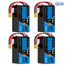 DXF SEMI-SOLID 6S 22.2V 80000mAh 10C Soft Case LiPo Battery with 8AWG Wire for Toy Cars, Boats, UAVs & Drones (1-6 Pack)