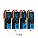 DXF 6S 22.2V 5200mAh 80C Softcase LiPo Battery with XT60 & 10AWG Wire for 1/8 RC Cars (1-6 Pack)