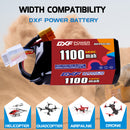 DXF 1100mAh 4S 140C 14.8V Lipo Battery Pack for FPV LiPo Battery