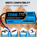 (CA)DXF Lipo Battery 3S 11.1V 7200MAH 100C Blue Series lipo Hardcase with  EC5 Plug for Rc 1/8 1/10 Buggy Truck Car Off-Road Drone