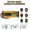 DXF LiPo Battery 4S HV 15.2V 8000mAh 140C Graphene Softcase with EC5 / T / TRX / XT60 / XT90 / XT150 / Q8s Plug for RC 1/8 1/10 Buggy Truck Car Off-Road Drone