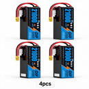 DXF SEMI-SOLID 12S 44.4V 21000mAh 10C Soft Case LiPo Battery with 8AWG Wire for UAVs & Drones (1-6 Pack)