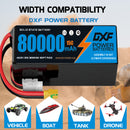 (CN)DXF 12S Lipo Battery 46.2V 15C 80000mAh Soft Case Battery  for Drone UAV FPV Car Truck Tank RC Semi solidstate Battery Racing Hobby