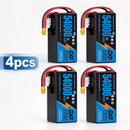 DXF SEMI-SOLID 12S 44.4V 54000mAh 5C Soft Case LiPo Battery with 8AWG Wire for Toy Cars, Boats, UAVs & Drones (1-6 Pack)