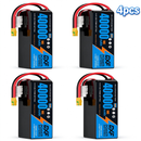 DXF SEMI-SOLID 12S 44.4V 40000mAh 10C Soft Case LiPo Battery with 8AWG Wire for Toy Cars, Boats, UAVs & Drones (1-6 Pack)