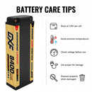 DXF LiPo Battery 2S2P HV 7.6V 8400mAh 140C Graphene NGP Gold Version with 5mm Bullet / EC5 / T / TRX / XT60 / XT90 / XT150 / Q8s Plug for RC 1/10 1/8 1/5 Scale Car Racing