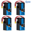 DXF SEMI-SOLID 14S 51.8V 46000mAh 10C Soft Case LiPo Battery with 8AWG Wire for Toy Cars, Boats, UAVs & Drones (1-6 Pack)