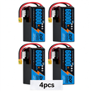 DXF SEMI-SOLID 12S 44.4V 66000mAh 5C Soft Case LiPo Battery with 8AWG Wire for Toy Cars, Boats, UAVs & Drones (1-6 Pack)