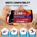DXF 2200mAh 5S 120C 18.5V Lipo Battery Pack for FPV LiPo Battery