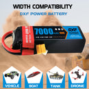 (PL)DXF 6S Lipo Battery 22.2V 100C 7000mAh Soft Case Battery with xt60 Connector for Car Truck Tank RC Buggy Truggy Racing Hobby