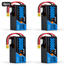 DXF SEMI-SOLID 14S 53.9V 36000mAh 15C Soft Case LiPo Battery with 8AWG Wire for Toy Cars, Boats, UAVs & Drones (1-6 Pack)