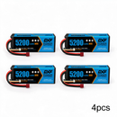 DXF 리포 배터리 3S 11.1V 5200MAH 80C 블루 시리즈 리포 하드케이스 딘스 플러그 포함 (RC 1/8 1/10 버기 트럭 자동차 오프로드 드론용)