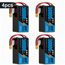 DXF SEMI-SOLID 12S 46.2V 50000mAh 15C Soft Case LiPo Battery with 8AWG Wire for Toy Cars, Boats, UAVs & Drones (1-6 Pack)
